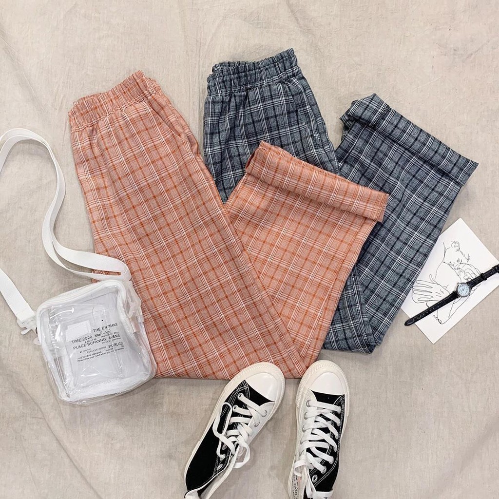 PLAID PANTS - Quần caro nhí form suông Ulzzang UNISEX