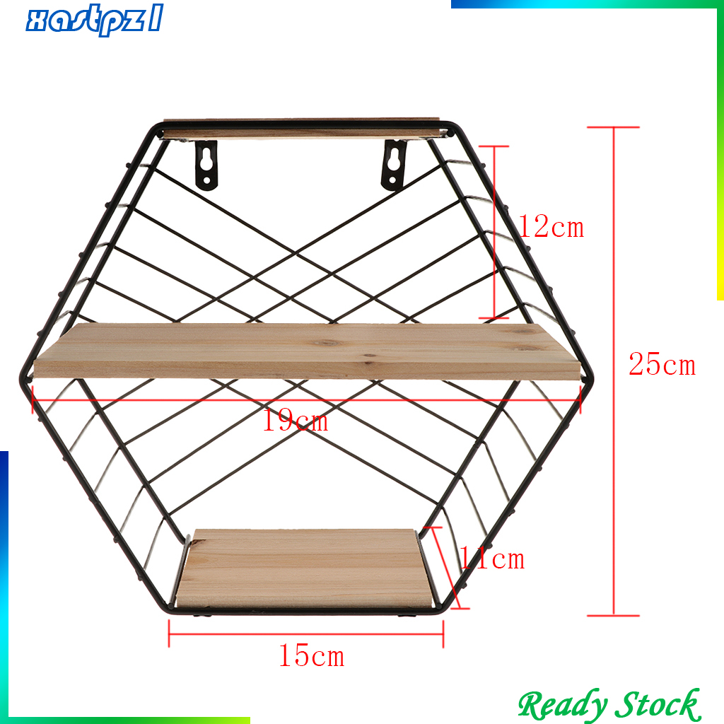 Kệ Treo Tường Hình Lục Giác Trang Trí Nội Thất Đẹp Mắt