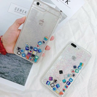 Ốp lưng lấp lánh dành cho iphone X 6 6s 7 8 Plus
