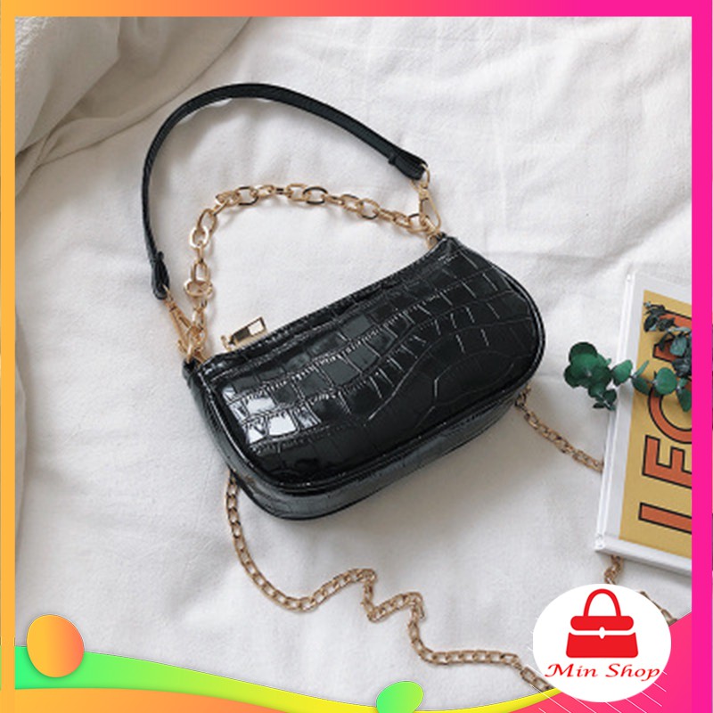 [Mã FAMAYWA2 giảm 10k đơn từ 50k] TÚI KẸP NÁCH NỮ VENUSS, TÚI ĐEO CHÉO VÂN RẮN SANG CHẢNH HH 25