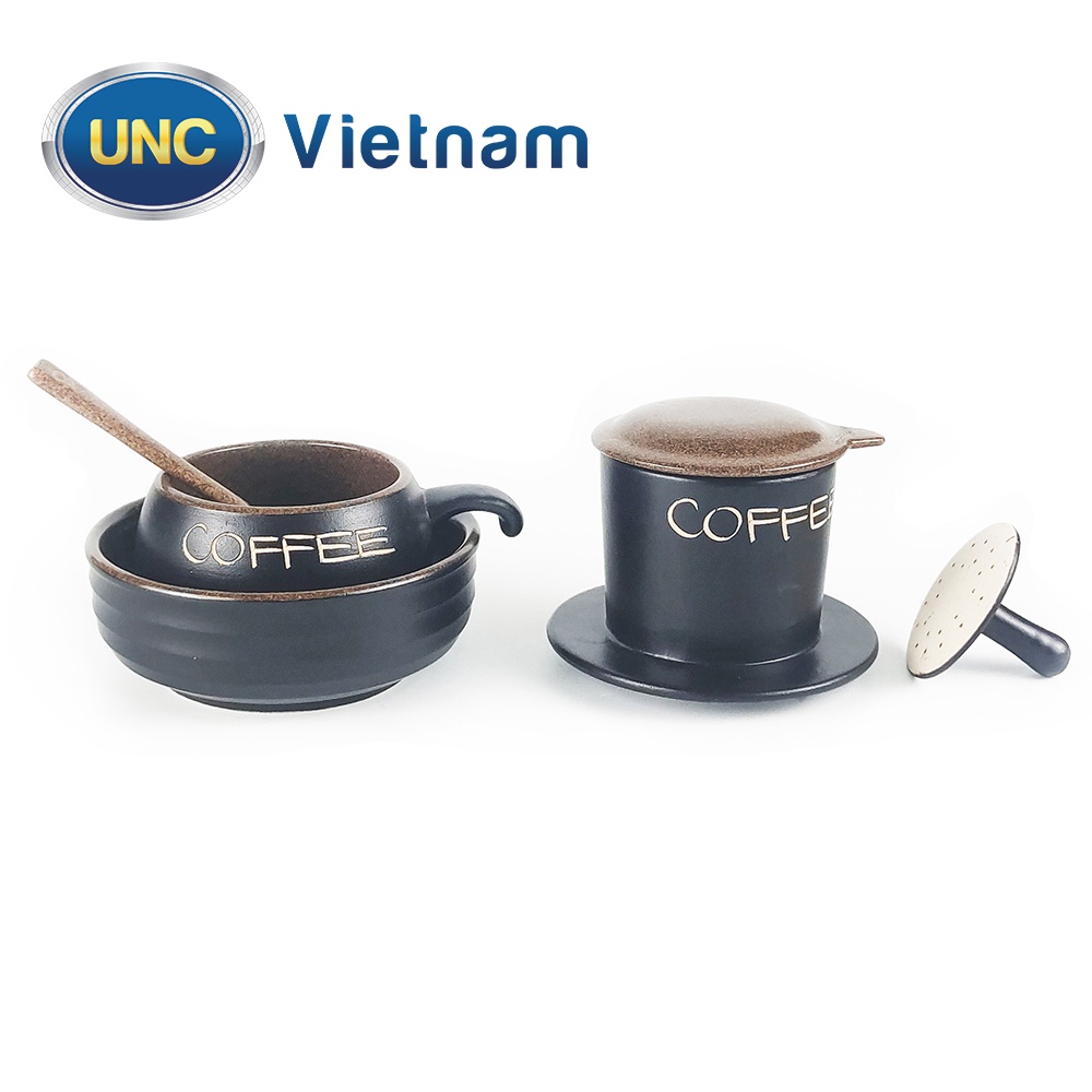 Bộ Phin Cà Phê Sứ UNC Việt Nam - Sử dụng bát giữ nhiệt, nhiều màu sắc, đủ món, pha cafe sẽ ngon hơn.