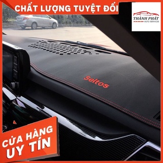 Seltos, Thảm taplo da KIA Seltos 2020-2023 chất liệu da vân Carbon cao cấp Loại 1 ( BH 6 tháng )