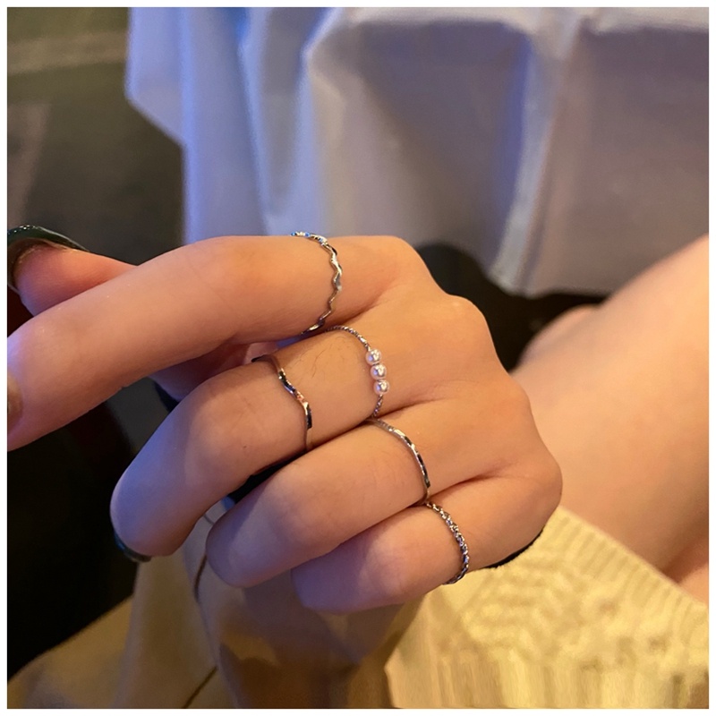 Bộ 5 Nhẫn Ngọc Trai Sang Trọng