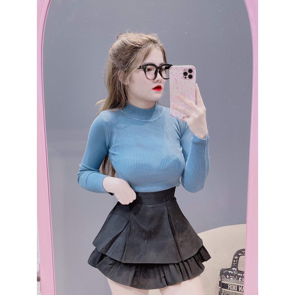 áo len tăm cổ 3p 2 màu | BigBuy360 - bigbuy360.vn