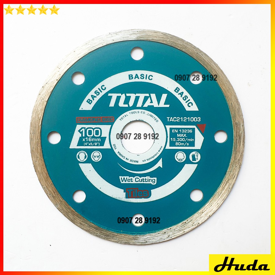 TAC2121003 Total 100(4&quot;)x16mm Đĩa cắt gạch ướt có phủ hợp kim nhân tạo uio
