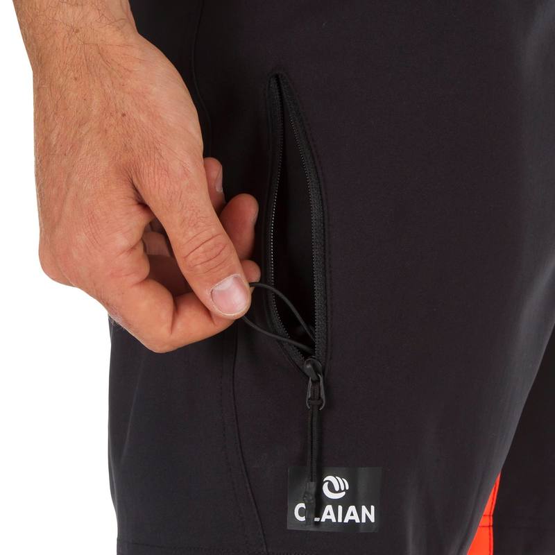 Quần short lướt ván ngắn Decathlon OLAIAN 500 màu đen