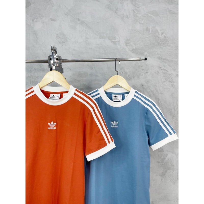 ❤️Ảnh thật ❤️ Áo thun Adidas nữ 502 3-STRIPES TEE Color: Spicy Orange & Pacific Coast Made in Cambodia full tag code