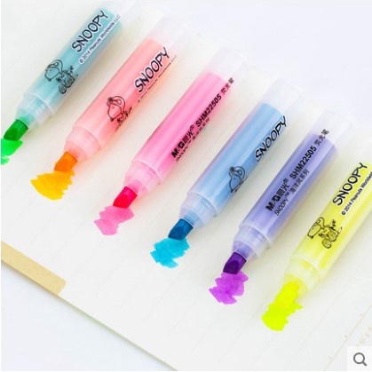 Bút dạ quang Mini 6 màu họa tiết động vật hoạt hình dễ thương