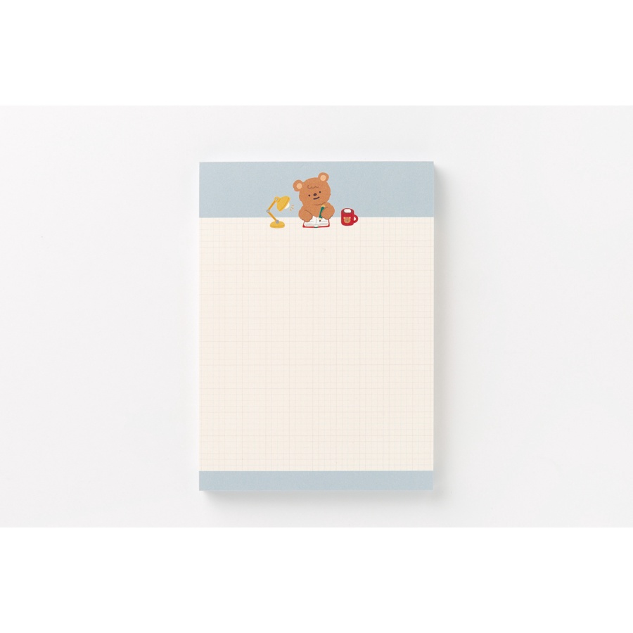 Tập Giấy Ghi Chú Mini ARTBOX Hàn Quốc Kẻ Ô Họa Tiết Gấu Teddy Đáng Yêu