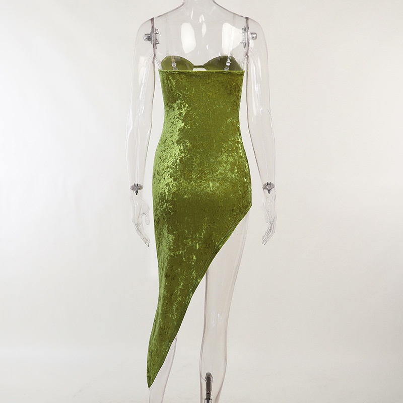 Đầm Không Tay Thiết Kế Không Đồng Đều Xinh Xắn Thời Trang Dành Cho Nữ