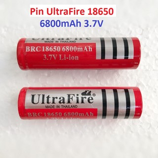 [HÀNG THÁI] Pin sạc ultrafire 18650 6800mAh 3.7V 4.2V