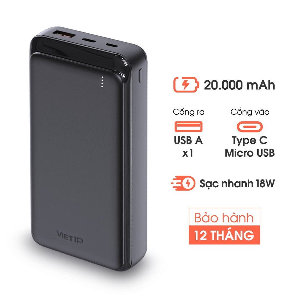 Pin sạc dự phòng 20000mAh (Power Bank) VIETIP
