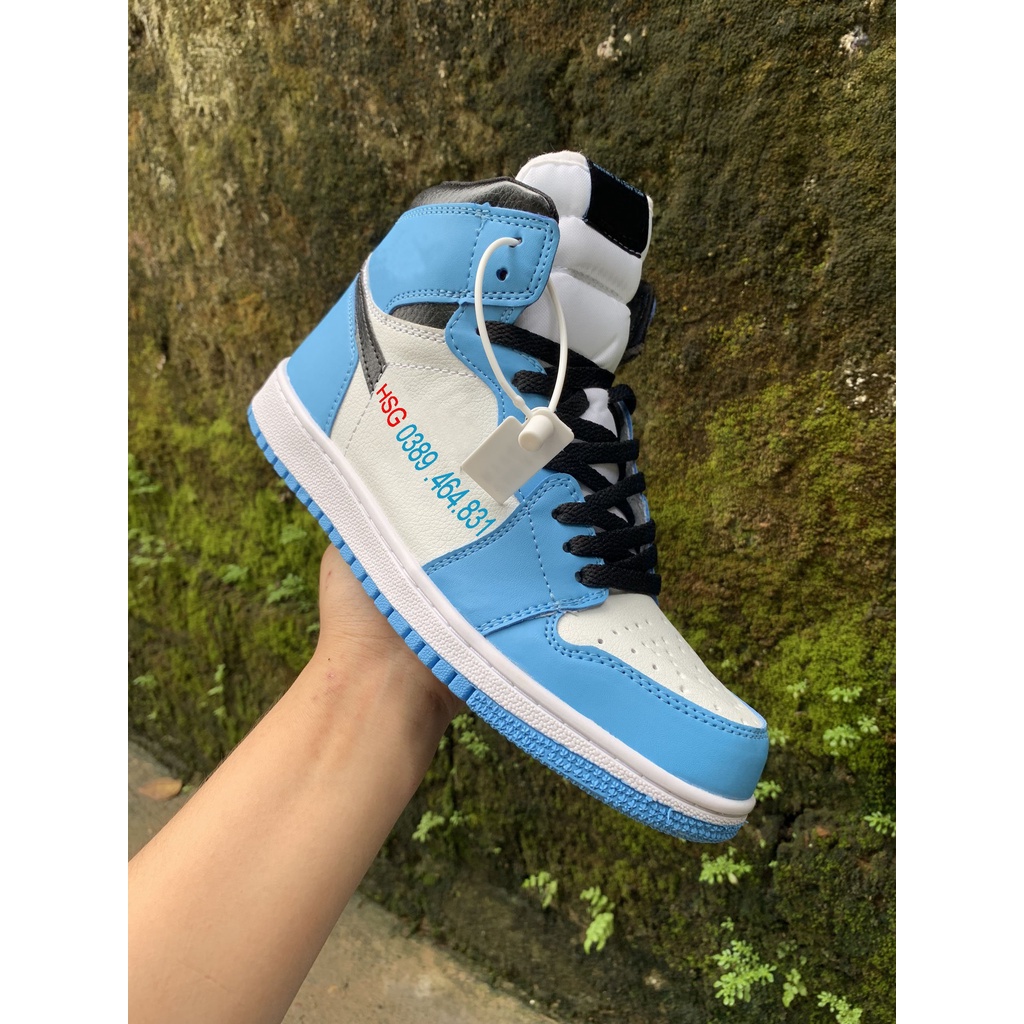 [Freeship+Box+Bill] Giày thể thao 𝐉 High University Blue, giày sneaker 𝐉 xanh nhạt cao nam nữ