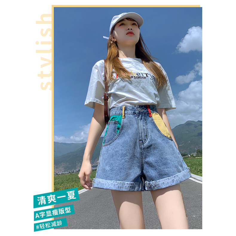 Quần Short Jeans Lưng Cao Phong Cách Retro Cho Nữ Size Xs S M L Xl 2xl | BigBuy360 - bigbuy360.vn
