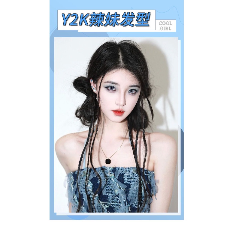Găng Tay Đấm Bốc y2k Millennium Nhuộm Tai Dạng Xoắn Dài Mát Mẻ Dễ Thương Cho Nữ
