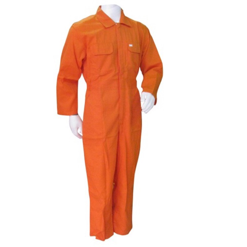 Bộ áo liền quần bảo hộ lao động màu cam loại siêu tốt