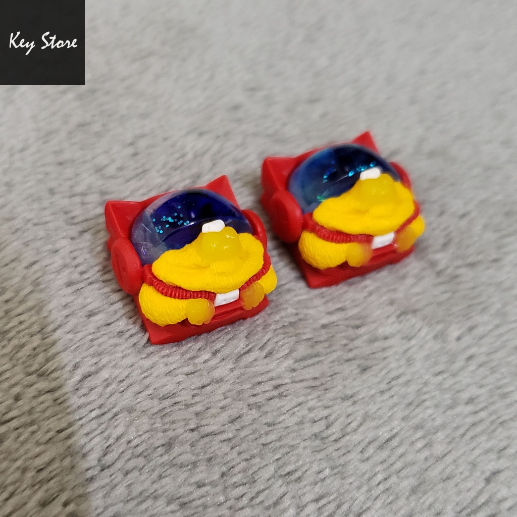 Nút bàn phím cơ artisan keycap sirius màu vàng đỏ kính đá