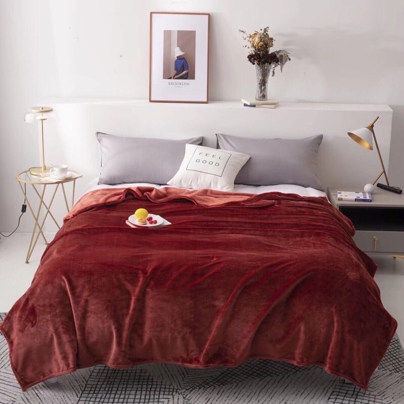 Chăn Lông Thỏ Blanket Siêu Mềm Mịn-Kèm Túi Siêu Sang