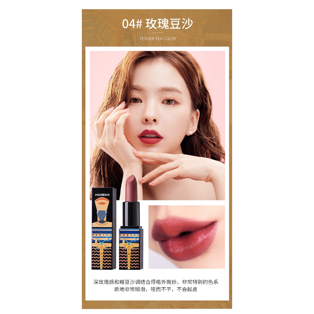 Son Môi Bộ Velvet Matte Dưỡng Ẩm Chống Thấm Nước Mịn Nhanh Khô Không Phai Màu Không Dính Cốc Môi Trang Điểm sản Phẩm Mới