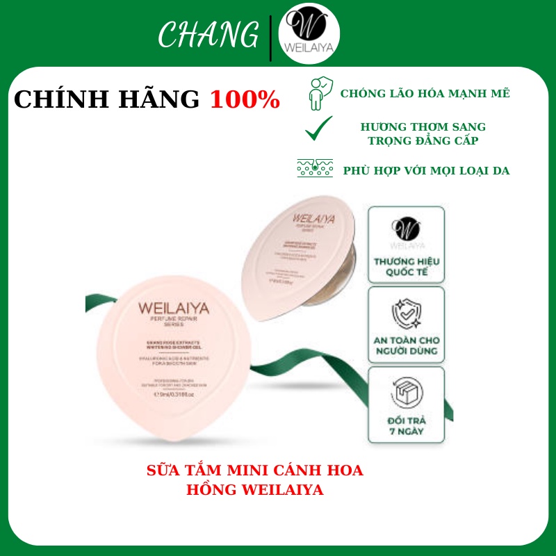 Sữa tắm nước hoa mini Weilaiya tinh chất hoa hồng Damask 9ml Mỹ Phẩm Chính Hãng CHANG WEILAIYA