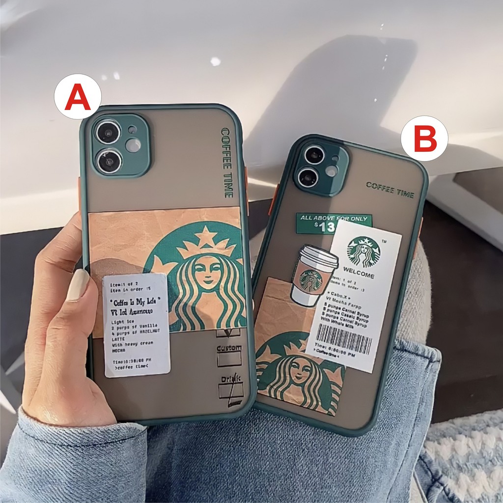 Ốp Lưng Nhám Chống Sock, Va Đập Bảo Vệ Camera Coffee Time - G110