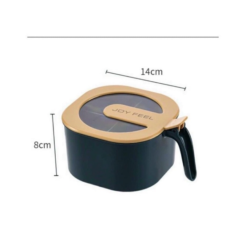 Hũ Đựng Gia Vị 4 Ngăn Có Nắp Đậy - Hộp Đựng Gia Vị Nhà Bếp Hàng Cao Cấp Siêu Bền