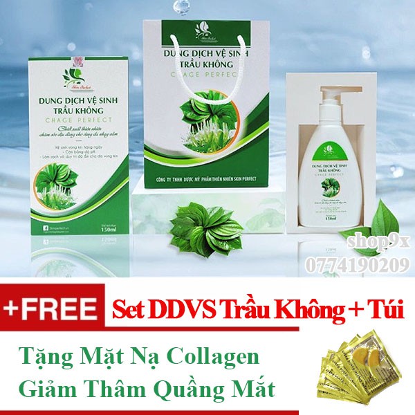 Dung Dịch Vệ Sinh Trầu Không Skin Perfect + Tặng quà