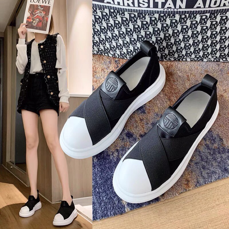 {Freeship} Giày nữ lười vá trắng | BigBuy360 - bigbuy360.vn