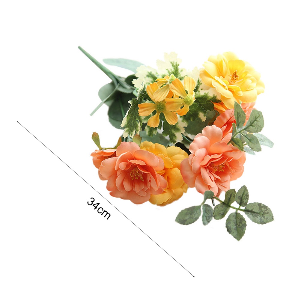 1 Bó Hoa Giả Bằng Lụa Nhân Tạo Nhiều Màu Sắc Trang Trí Nhà Cửa/Sự Kiện