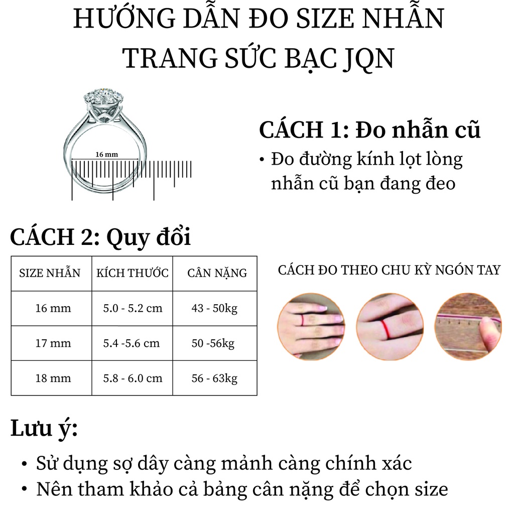 Nhẫn Bạc Thật Nữ JQN Mẫu Cỏ 4 Lá N14