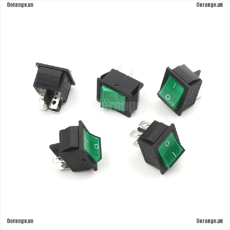 Bộ 5 Công Tắc On / Off 4-pin 16A / 250V KCD4-201 Chuyên Dụng