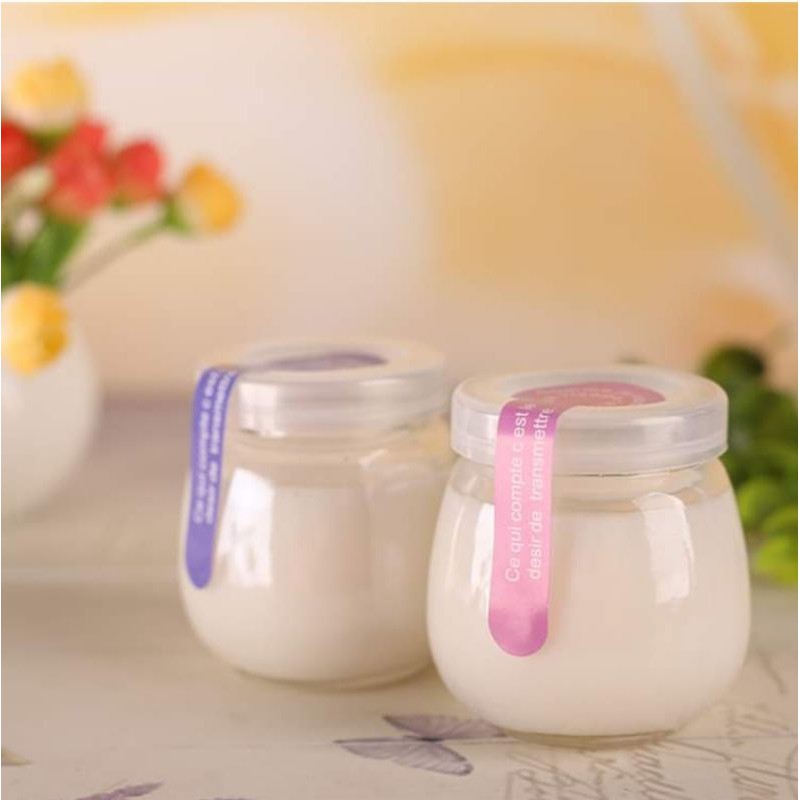 hủ thủy tinh 200ml làm sữa chua thân béo tròn nắp nhựa | BigBuy360 - bigbuy360.vn