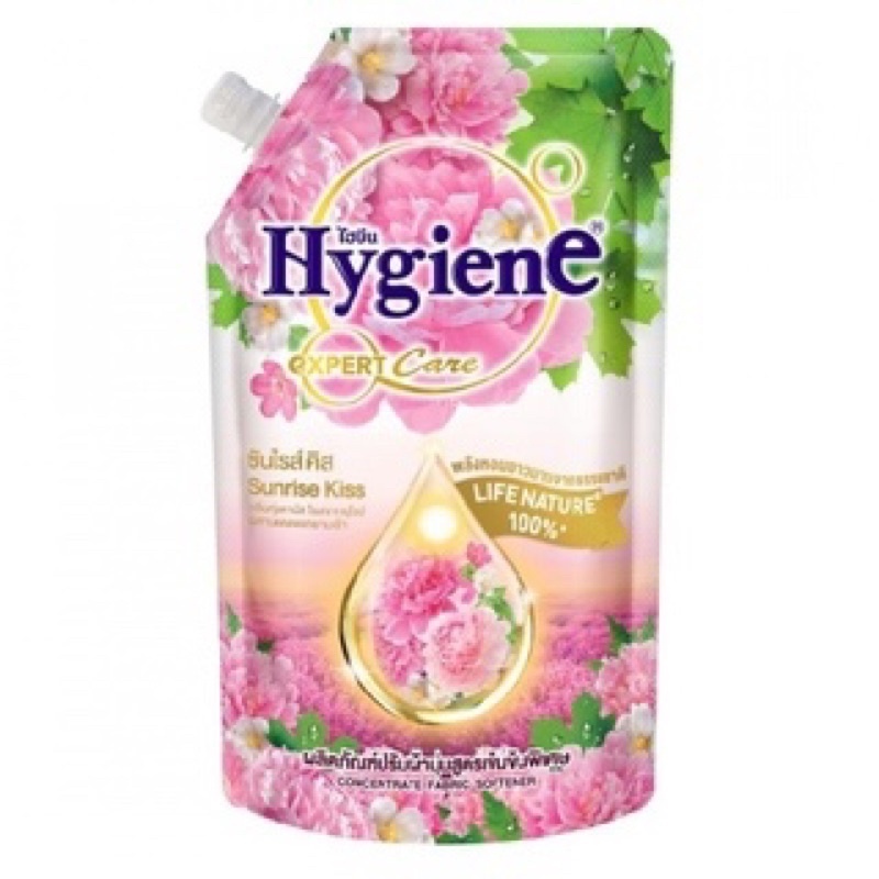 Túi nước xả quần áo Hygiene đậm đặc Thái Lan 1300ml(hồng nhạt)