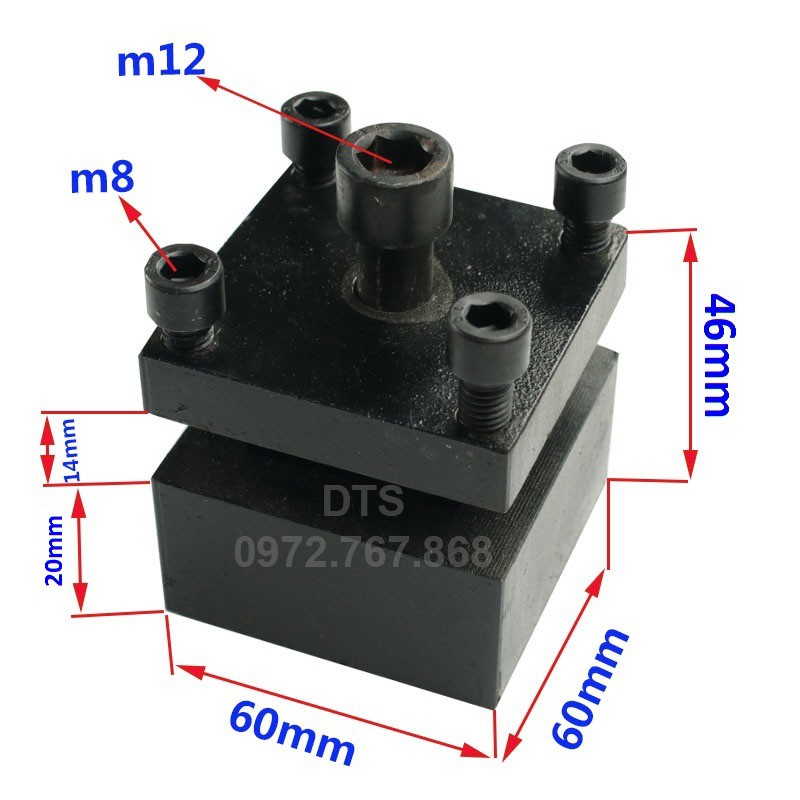 Đài kẹp dao máy tiện mini