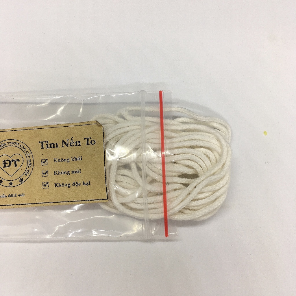 5m Bấc nến 100% cotton cao cấp Đức Tín  dùng làm nến an toàn cho người sử dụng