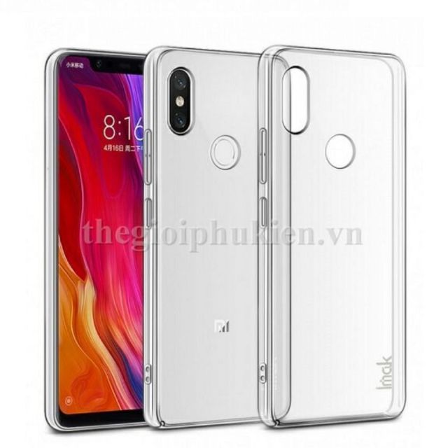 Ốp lưng trong suốt xiaomi mi 8 Explorer hiệu imak phủ nano không ố vàng