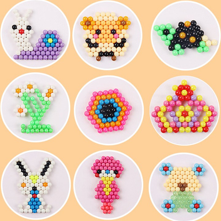 FOLLOW TẶNG 3KHÀNG CÓ SẴN Bộ đồ chơi xếp hình hạt nhựa màu nước sáng tạo aquabeads Nhật Bản 10 15 24 màu CHỌN MẪUVO