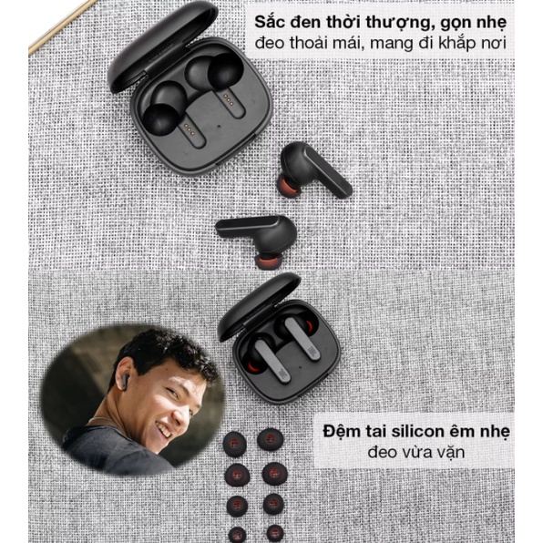 Tai nghe bluetooth ko dây JBL Live+ TWS tai nghe nhét tai bản Quốc Tế đỉnh cao chống ồn cho ip/Android