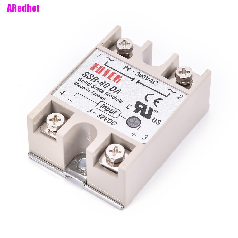 Rơ Le Bán Dẫn Ssr 40a Ssr-40Da 40a Dc Kèm Điều Khiển