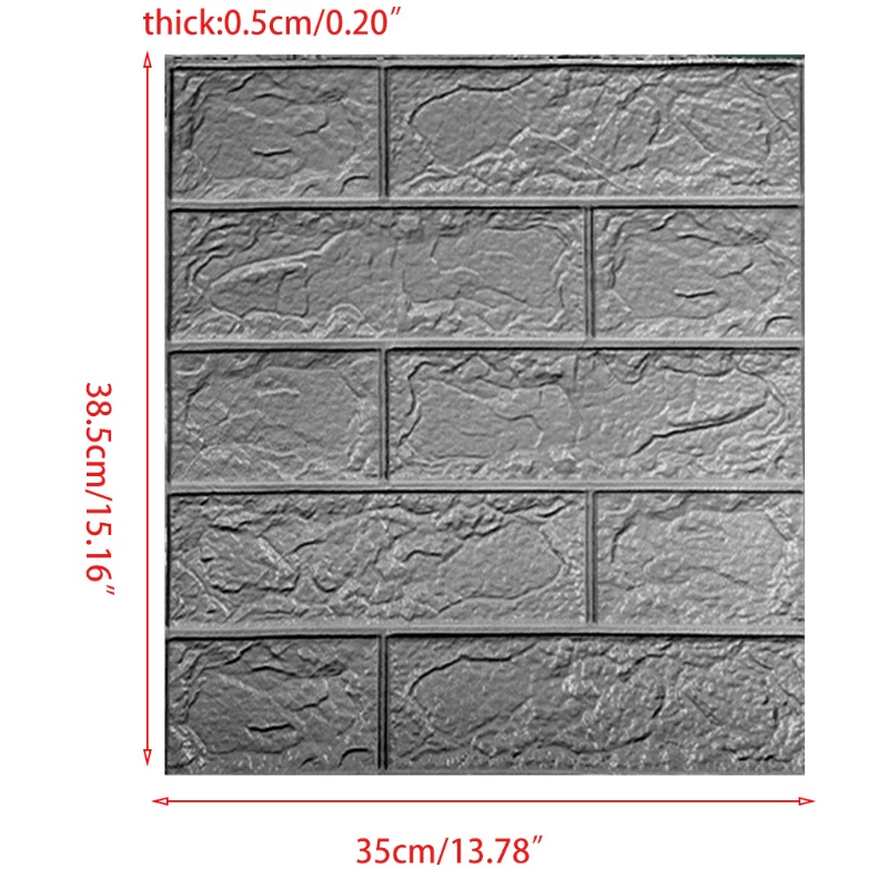 Miếng Dán Tường Bằng Xốp Họa Tiết Giả Gạch 3D Chống Thấm Nước Trang Trí Phòng Khách / Phòng Ngủ