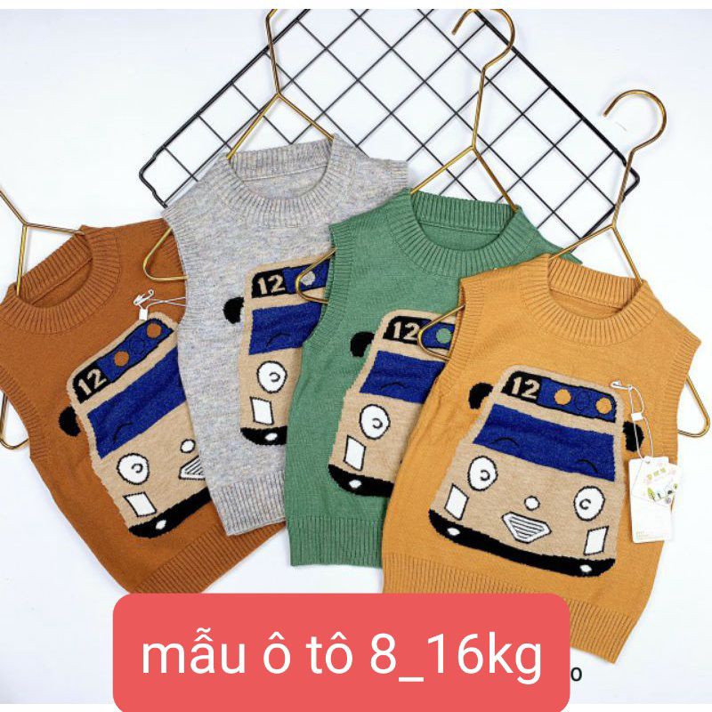 Áo gile len mịn hàng quảng châu cho bé trai 8-16kg