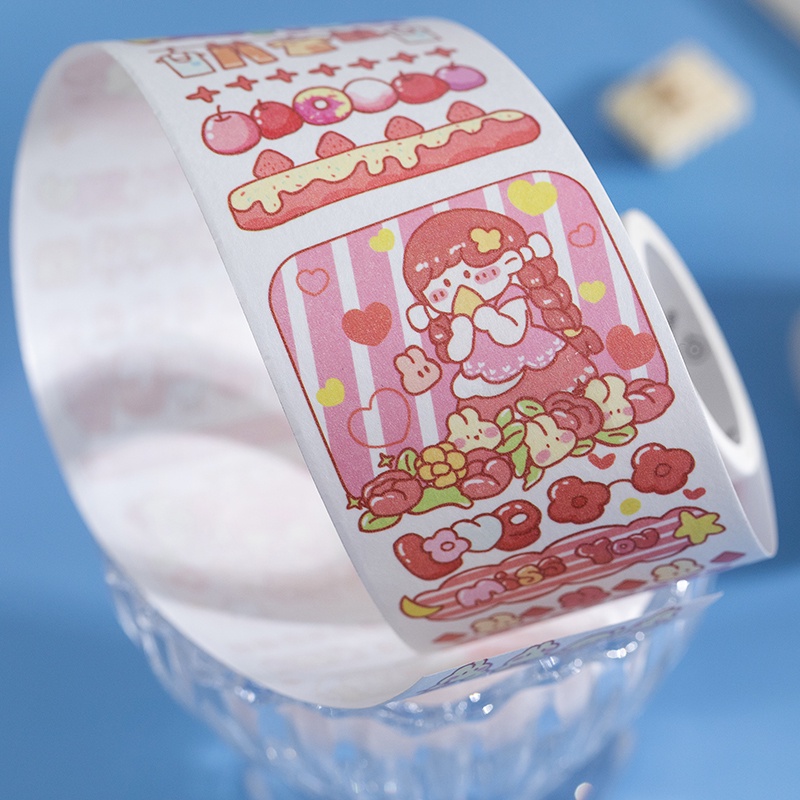 Cuộn Băng Keo Giấy Dầu Và Giấy Vẽ Nhân Vật Hoạt Hình Đặc Biệt 6 Kiểu Cho Làm Thủ Công