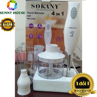 Máy xay đa năng sokany hb230a, máy xay cầm tay cao cấp 2020