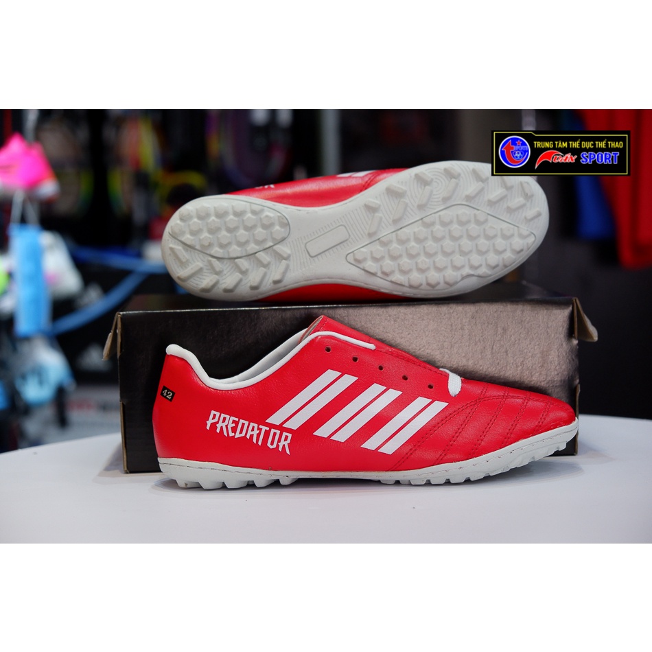 Giày đá bóng Predartor đế su -đỏ sọc trắng(size39-43)