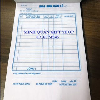 Sổ Hóa Đơn - 02 liên - 10 cuốn
