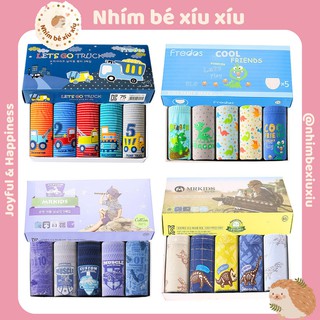 Quần sịp bé trai chất cotton (13-42.5kg) hình khủng long siêu nhân ô tô VT89