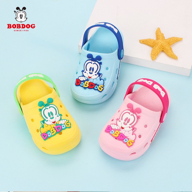 Dép sục cho bé BOBDOG sticker đáng yêu thoáng khí quai dép linh hoạt