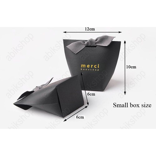 [Sỉ] Hộp quà xếp Merci beaucoup loại nhỏ siêu đẹp giá rẻ, tặng kèm ruy băng | BigBuy360 - bigbuy360.vn