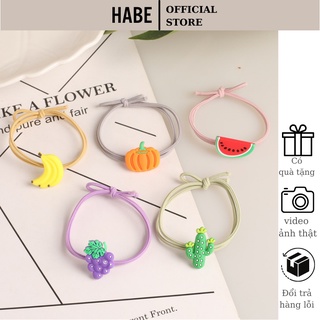 Chun buộc tóc hoa quả hottrend, dây buộc tóc nữ cute dễ thương HABE