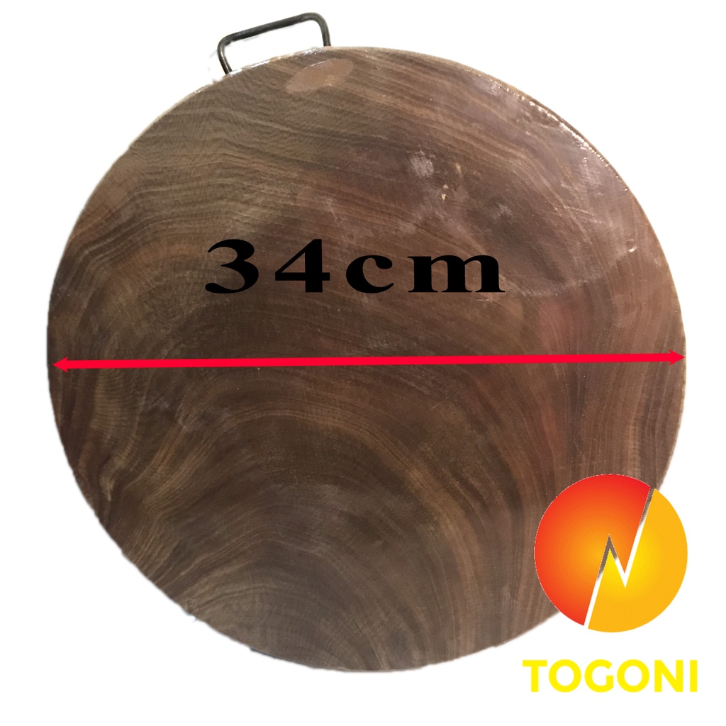 THỚT GỖ NGHIẾN KHÔNG TÂM cao cấp TOGONI 34cm- Không tâm ( Thớt để chặt)